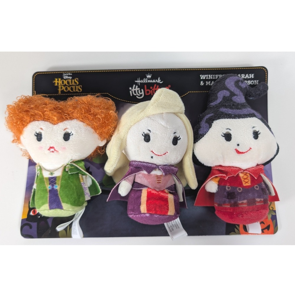 Hallmark itty bittys Hocus Pocus Sanderson Sisters Plush Set 4" 3pk NEW